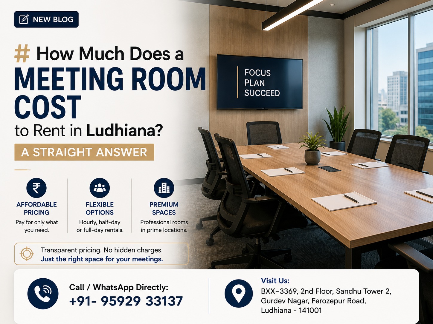 How Much Does a Meeting Room Cost to Rent in Ludhiana? A Straight Answer